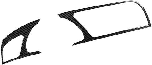 Cnthan7 2PCS Carbon Fiber Dash Board Instrument Panel Dashboard Frame Trim Cover Interior Decoration for Audi A5 RS5 S5, LHD in Kuwait