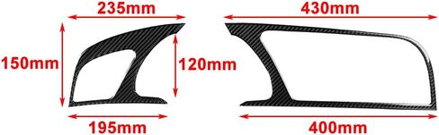 Cnthan7 2PCS Carbon Fiber Dash Board Instrument Panel Dashboard Frame Trim Cover Interior Decoration for Audi A5 RS5 S5, LHD in Kuwait