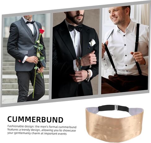 ساتان cummerbund للرجال قابلة للتعديل cummerbund متعددة الاستخدامات لحفلات الزفاف الأحداث الرسمية الأحداث الأنيقة جودة التصميم الحرفي لأي in Kuwait