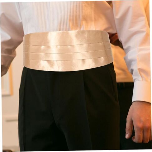 ساتان cummerbund للرجال قابلة للتعديل cummerbund متعددة الاستخدامات لحفلات الزفاف الأحداث الرسمية الأحداث الأنيقة جودة التصميم الحرفي لأي in Kuwait