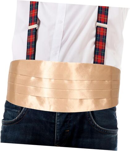 ساتان cummerbund للرجال قابلة للتعديل cummerbund متعددة الاستخدامات لحفلات الزفاف الأحداث الرسمية الأحداث الأنيقة جودة التصميم الحرفي لأي in Kuwait