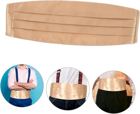 ساتان cummerbund للرجال قابلة للتعديل cummerbund متعددة الاستخدامات لحفلات الزفاف الأحداث الرسمية الأحداث الأنيقة جودة التصميم الحرفي لأي in Kuwait