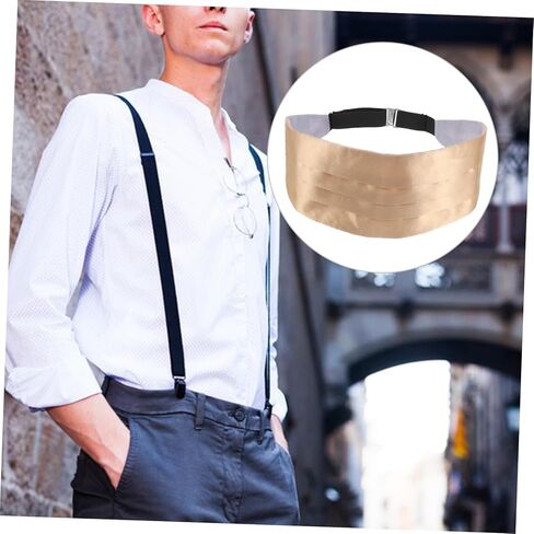 ساتان cummerbund للرجال قابلة للتعديل cummerbund متعددة الاستخدامات لحفلات الزفاف الأحداث الرسمية الأحداث الأنيقة جودة التصميم الحرفي لأي in Kuwait