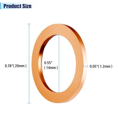 24Pcs Oil Drain Plug Gasket, Replace OEM#F5TZ-6734-BA Black Engine Oil Pan Drain Plug Seal, M14 Car Oil Drain Plug Washers Seal Gasket, Compatible with Ford Lincoln Mercury (M14) in Kuwait