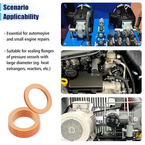 24Pcs Oil Drain Plug Gasket, Replace OEM#F5TZ-6734-BA Black Engine Oil Pan Drain Plug Seal, M14 Car Oil Drain Plug Washers Seal Gasket, Compatible with Ford Lincoln Mercury (M14) in Kuwait