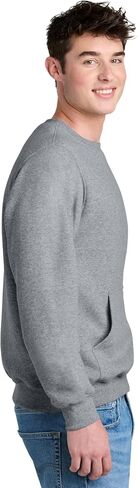 Port & Co Core Fleece Crewneck Pocket Sweatshirt-PC78PKT in Saudi Arabia