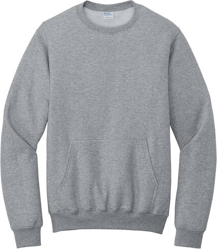 Port & Co Core Fleece Crewneck Pocket Sweatshirt-PC78PKT in Saudi Arabia