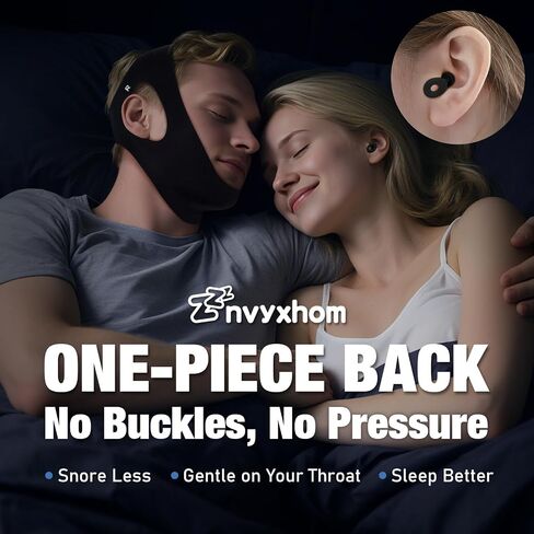 2 Pack Anti Snore Chin Strap for Sleeping, Jaw Tape Mouth Snoring Sleep Devices Stopper, Cpap Users Breathing Head Mouthpiece Solution to Keep Closed Mandibular Advancement Reducing Aids for Men Women in Kuwait