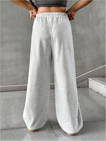 Girl's Sweatpants Drawstring Waist Wide Leg Pants Casual Athletic Trousers in Saudi Arabia