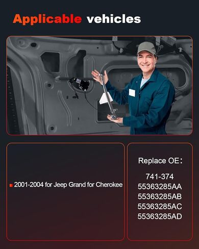 منظم نوافذ الطاقة الجانبية للسائق الخلفي من Cciyu مع استبدال المحرك لـ 2001-2004 Grand For Cherokee 741-374 in Saudi Arabia