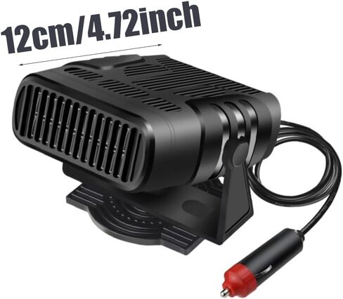 Machswon Car Windshield Defroster ، 1 PC 12V Auto Portable 360 ​​° قابس محمول قابل للتعديل في 2-في 1-التدفئة والتبريد ، متوافق مع سيارات الدفع الرباعي ، الشاحنات ، الشاحنات ، السيارات ، RV in Kuwait