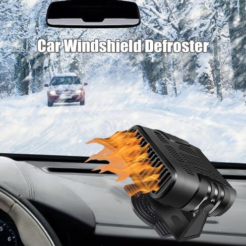 Machswon Car Windshield Defroster ، 1 PC 12V Auto Portable 360 ​​° قابس محمول قابل للتعديل في 2-في 1-التدفئة والتبريد ، متوافق مع سيارات الدفع الرباعي ، الشاحنات ، الشاحنات ، السيارات ، RV in Kuwait