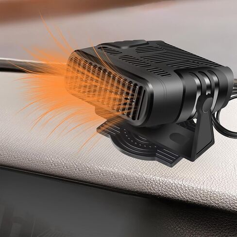 Machswon Car Windshield Defroster ، 1 PC 12V Auto Portable 360 ​​° قابس محمول قابل للتعديل في 2-في 1-التدفئة والتبريد ، متوافق مع سيارات الدفع الرباعي ، الشاحنات ، الشاحنات ، السيارات ، RV in Kuwait