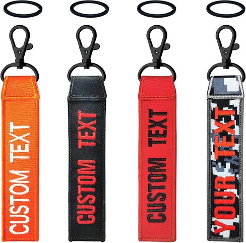 Custom Luggage Tags, Custom Personalized Luggage tag Name, Embroidery Key Ring Accessories for Car, Luggage, Crate,Gear in Saudi Arabia