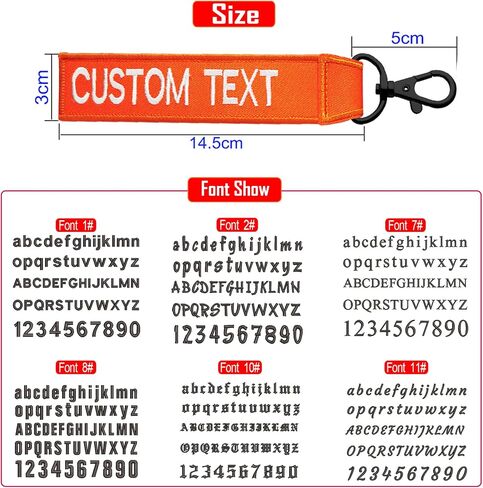 Custom Luggage Tags, Custom Personalized Luggage tag Name, Embroidery Key Ring Accessories for Car, Luggage, Crate,Gear in Saudi Arabia