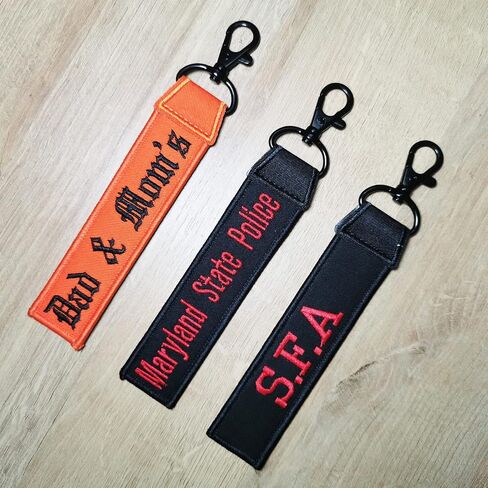 Custom Luggage Tags, Custom Personalized Luggage tag Name, Embroidery Key Ring Accessories for Car, Luggage, Crate,Gear in Saudi Arabia