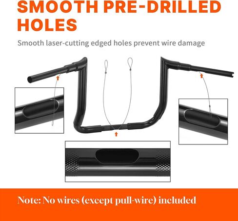 10" Rise Ape Hangers 1-1/2" Bagger Handlebars for Harley 1996-2023 Street Glide FLHX/Electra Glide FLHT/Ultra Limited FLHTK/Tri-Glide FLHTCUTG Models, Chrome in Kuwait
