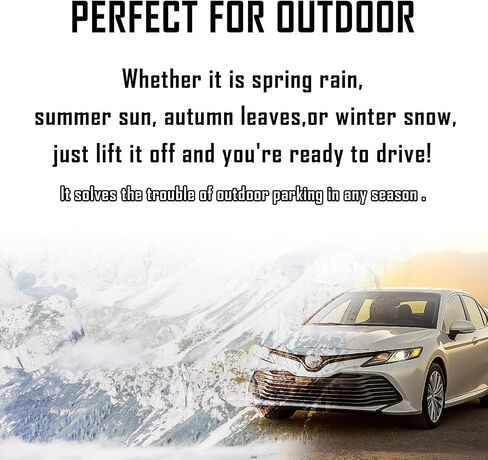 Windshield Cover for Cars, Trucks, Vans - 86x50 Inch Waterproof All Weather Winter Snow Frost Ice Sun Shade Cover with Side Mirror Covers, Automotive Exterior Accessories in Saudi Arabia