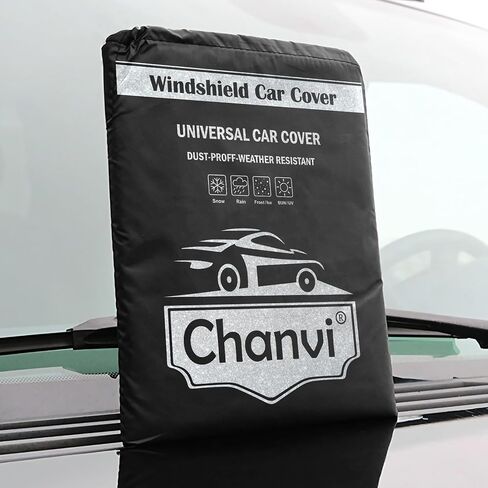 Windshield Cover for Cars, Trucks, Vans - 86x50 Inch Waterproof All Weather Winter Snow Frost Ice Sun Shade Cover with Side Mirror Covers, Automotive Exterior Accessories in Saudi Arabia
