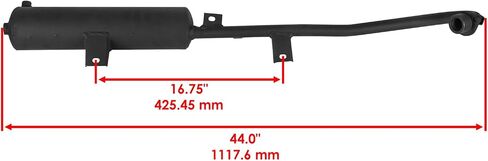 Powersports Replacement Parts for Exhaust Muffler Pipe for Honda Fourtrax 300 TRX300FW 4X4 1993-2000 Mod-C33C-17319 in Saudi Arabia