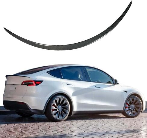 مفسد الجناح يناسب 2020-2024 Tesla Model Y ، إكسسوارات ABS الخلفية ABS ABS (أسود غير لامع) in Kuwait