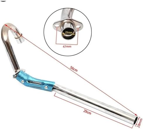 أنبوب عادم الدراجات النارية ، لـ CRF70 XR50 110cc 125cc 140cc 150cc 28mm أنبوب العادم ، أبيض in Kuwait