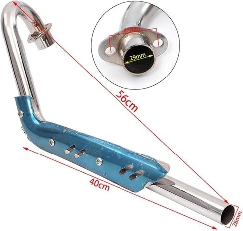 أنبوب عادم الدراجات النارية ، لـ CRF70 XR50 110cc 125cc 140cc 150cc 28mm أنبوب العادم ، أبيض in Kuwait