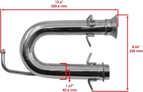 PowerSports Presaction Pressions لـ 5B4-E4621-00-00 أنبوب العادم لـ Yamaha لـ Rhino 700 YXR700F FI 2008-2013 MOD-C33C-17594 in Saudi Arabia