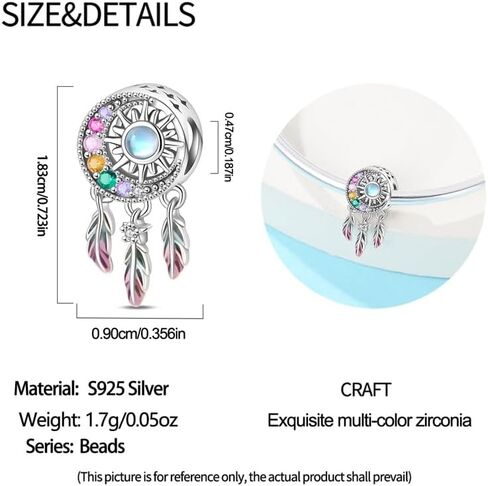 سحر S925 STERLING SILVER FIT لسوار باندورا هدية مجوهرات حبة القلادة الأصلية لها in Kuwait