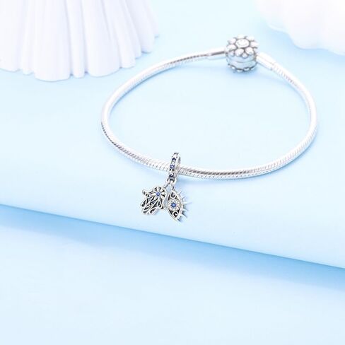 سحر S925 STERLING SILVER FIT لسوار باندورا هدية مجوهرات حبة القلادة الأصلية لها in Kuwait