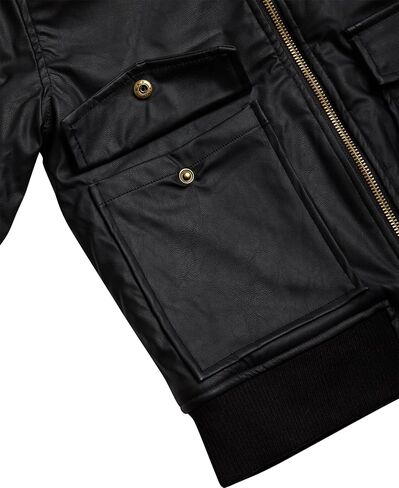 Perry Ellis Boys Bomber Jacket - Lightweight Insulated Faux Memory Windbreaker Jacket for Boys with Cozy Sherpa Collar (8-18) in Saudi Arabia
