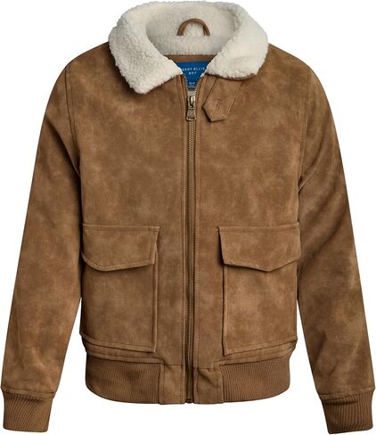 Perry Ellis Boys Bomber Jacket - Lightweight Insulated Faux Memory Windbreaker Jacket for Boys with Cozy Sherpa Collar (8-18) in Kuwait