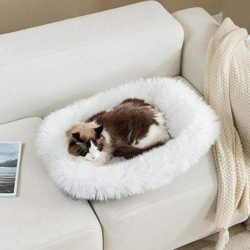 Fluffy Cat Bed Mat 19.6"x31.4" Furry Small Dog Cats Cushions for Indoor in Saudi Arabia