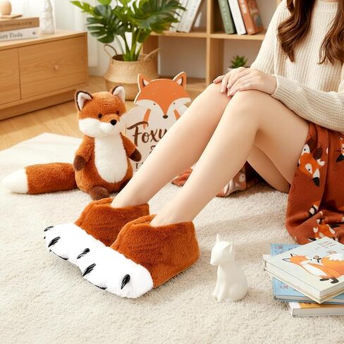 Cosplay Animal Paw Slippers Cat Bear Panda Wolf Dog Fox Feet Claw Shoes Furry Boots for Adults Costume Accessories in Kuwait
