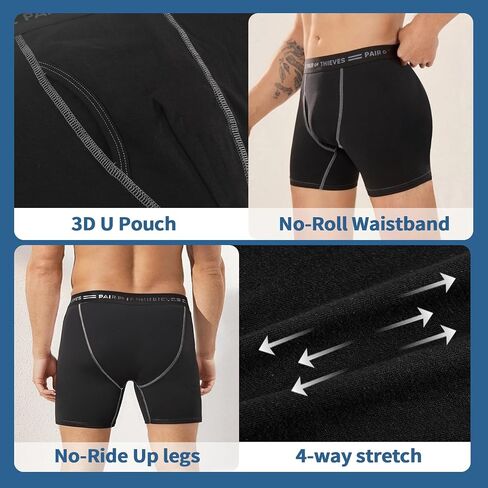 Men's Cotton Boxer Trunks Pack (3 Pack), Underwear Pack for Men in Saudi Arabia