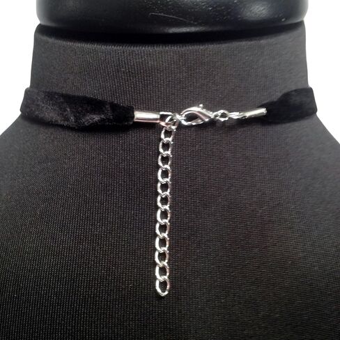 Gold and Silver Metal Vampire Amulet Costume Cross Pendant with Red Gemstone, Black Velvet Cord in Saudi Arabia