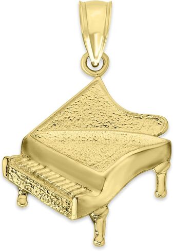 10k Real Solid Gold Piano Pendant, Music Jewelry, Pianist Gifts for Her in Saudi Arabia