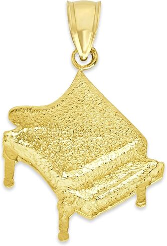 10k Real Solid Gold Piano Pendant, Music Jewelry, Pianist Gifts for Her in Saudi Arabia