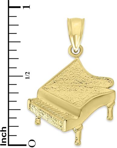 10k Real Solid Gold Piano Pendant, Music Jewelry, Pianist Gifts for Her in Saudi Arabia