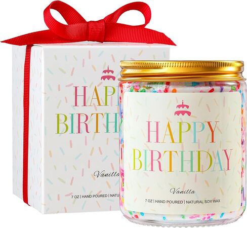 PHD CAKE Happy Birthday Candle - Birthday Gifts for Women, Men, Mom, Dad, Sister, Teacher, Friends - Best Gifts for Her Ideas, Natural Soy Wax Vanilla Scented Candles in Saudi Arabia