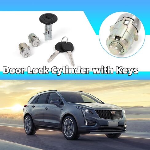 اسطوانة قفل مفتاح الإشعال مع 2 أقفال الباب متوافقة مع GMC Sierra Savana Yukon XL 1500 2500 3500 Cadillac Escalade Buick2007-2014 Chevy Silverado Suburdan Select Models in Saudi Arabia