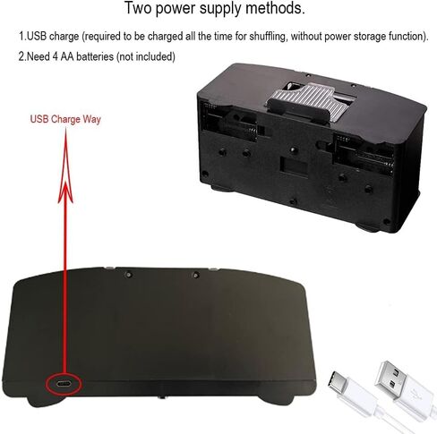 Card Shufflers USB/Battery Operated Casino Automatic Playing Cards Shuffler Electric Poker Shuffling Machine for UNO Card Game Night 1-2 Decks in Saudi Arabia