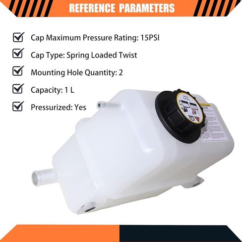 LOSTAR Engine Coolant Overflow Recovery Reservoir Tank with Cap Fit for 1995-1997 Ford F-250 F-350 F-Super Duty Replaces 603-046, F6TZ8A080EA in Saudi Arabia