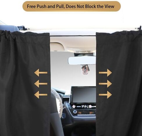 2PCS Car Sunshade Curtain for Ford Explorer Ecosport Fiesta Kuga 2008-2024, Automotive Light Blocking Sunshades, Vehicle Privacy Divider Curtains, Rear Door Shower Curtain,L in Saudi Arabia