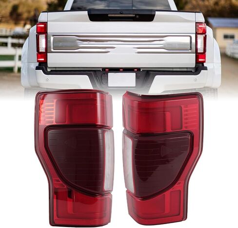 KARPAL Tail Light Compatible with 2020-2022 Ford F250 F350 Super Duty Full LED w/Blind Spot Left Driver Side & Right Passanger Side LED Tail Lamp, Replacement for FO2800282 FO2801282 in Saudi Arabia