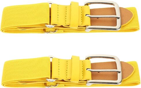 Yardwe 2Pcs Adjustable Elastic Baseball Belt Durable Faux PU Sports Belt for Volleyball Football Softball Comfortable Stretch Design for Men and Women in Saudi Arabia