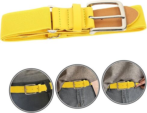 Yardwe 2Pcs Adjustable Elastic Baseball Belt Durable Faux PU Sports Belt for Volleyball Football Softball Comfortable Stretch Design for Men and Women in Saudi Arabia