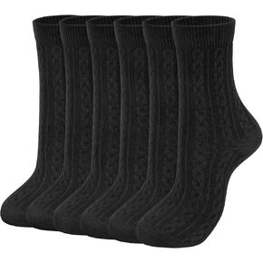 4-6 أزواج جوارب دافئة من الصوف ميرينو للنساء ، والمشي لمسافات طويلة الجوارب الحذاء الحرارية المريحة لفريق الشتاء وعيد الميلاد in Kuwait