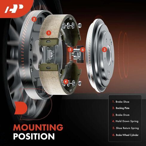 A-Premium 10.70 in (271.9 mm) Rear Brake Drums Set Compatible with Select Toyota & Pontiac Models - Matrix 2003-2008, Vibe 2003-2008, 2Pcs in Saudi Arabia