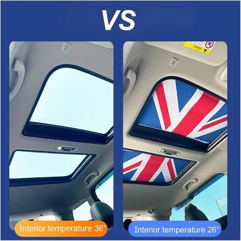 2PCS Car Sunrack Sunshade Cover Fit for Mini S JCW R56 R56 R57 R59 R59 R60 R61 F55 F56 F57 F60 Countryman Clubman Car Sunrack Shade (Gray Jack) in Kuwait